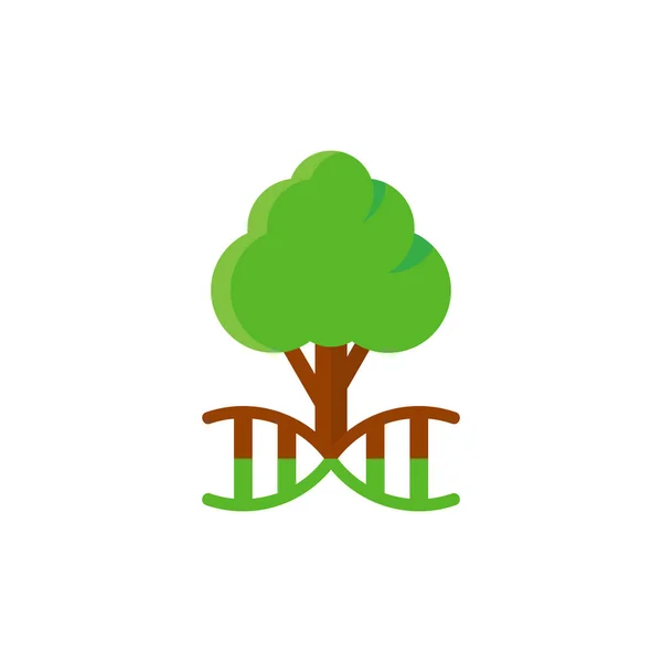 Conception Icône Logo Arbre Adn — Image vectorielle