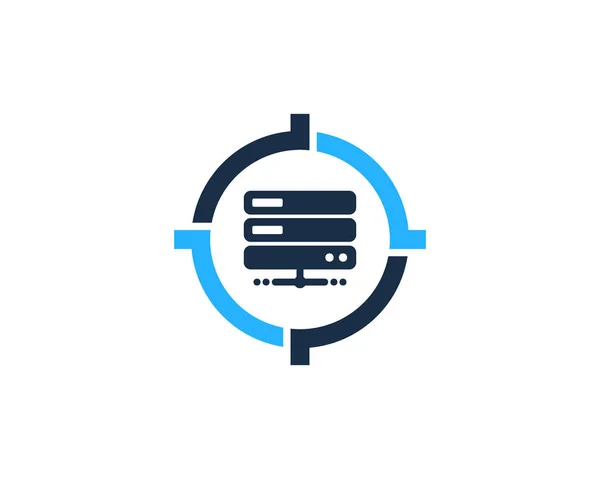 Ziel Server Symbol Logo Design Element — Stockvektor