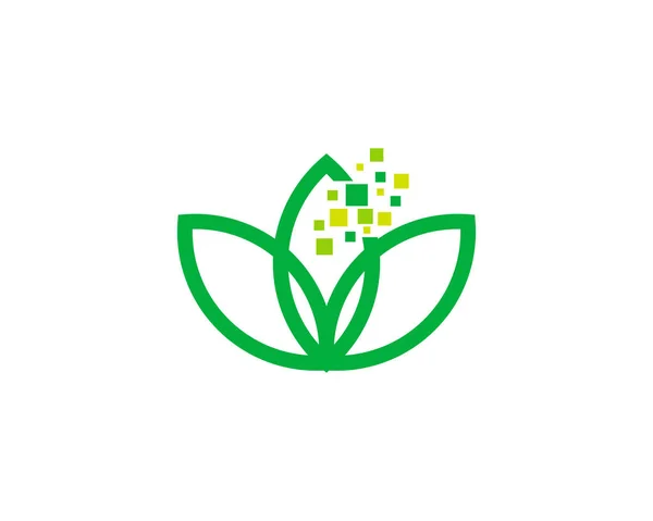 Pixel Wellness Logo Diseño Iconos — Vector de stock