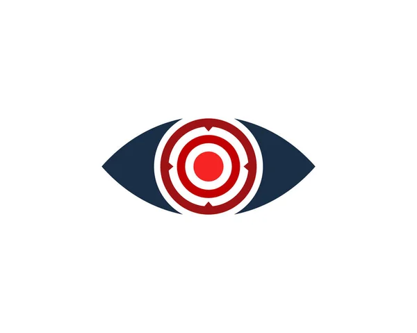 Ögat Målelementet Ikonen Logo Design — Stock vektor