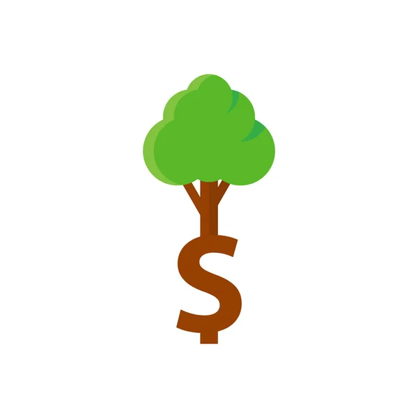 Money Tree Logo Icon Design — Stock Vector