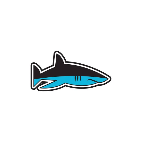 Elemento Ícone Tubarão Isolado Fundo Branco Ilustração Vetorial — Vetor de Stock