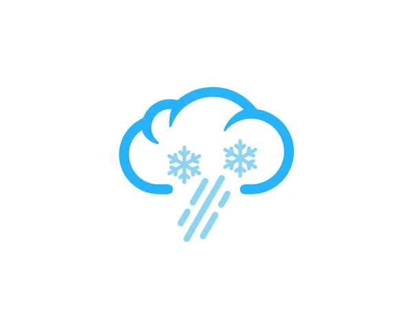 Regen Sneeuw Weer Seizoen Pictogram Logo Design Element — Stockvector