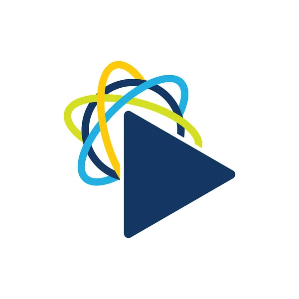 Design Ícone Logotipo Vídeo Ciência —  Vetores de Stock