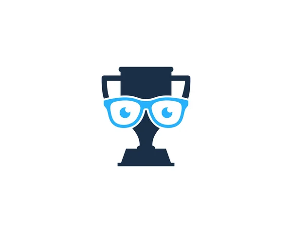 Gewinner Geek Trophäe Symbol Logo Design Element — Stockvektor