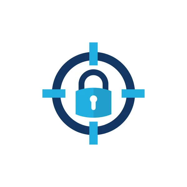 Target Logo Pictogram Veiligheidsontwerp — Stockvector