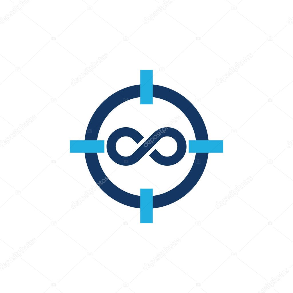 Infinity Target Logo Icon Design Premium Vector In Adobe Illustrator Ai Ai Format Encapsulated Postscript Eps Eps Format