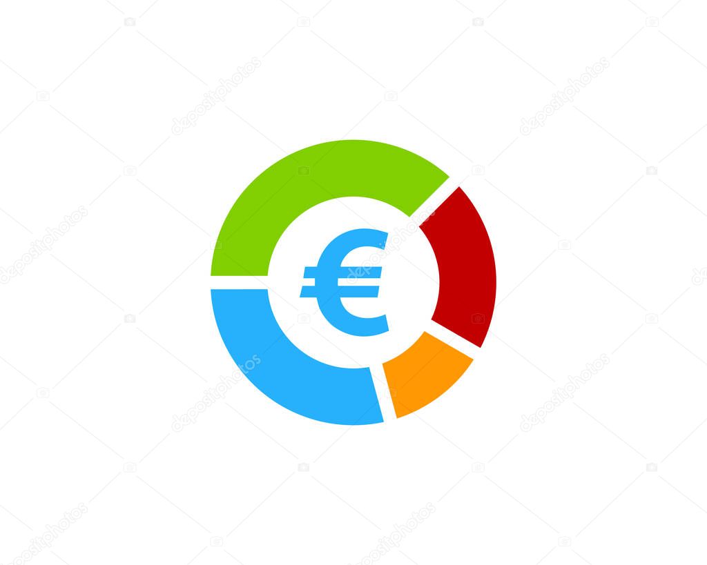 Euro Chart Stock Market Icon Logo Design Element