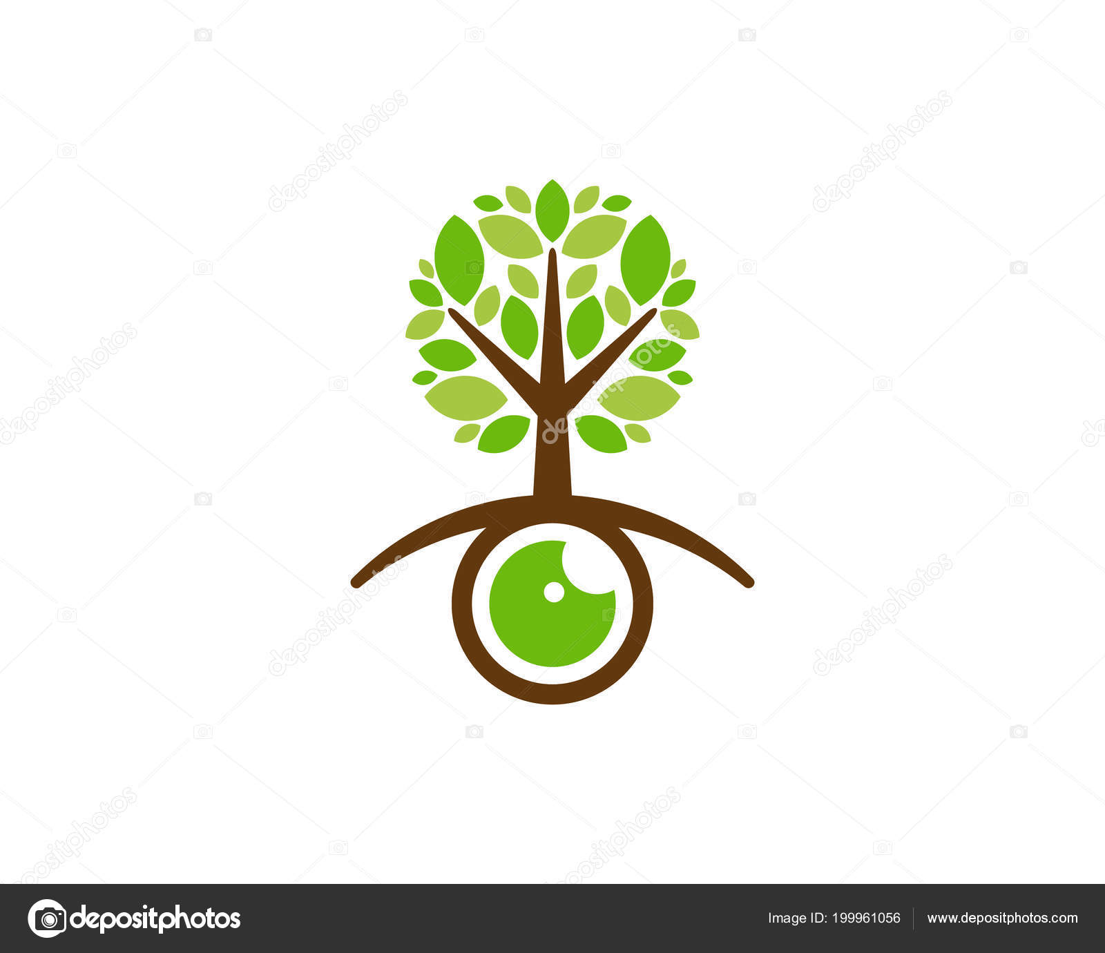 Download Eye Tree Icon Logo Design Element Vector Image By C Putracetol Vector Stock 199961056