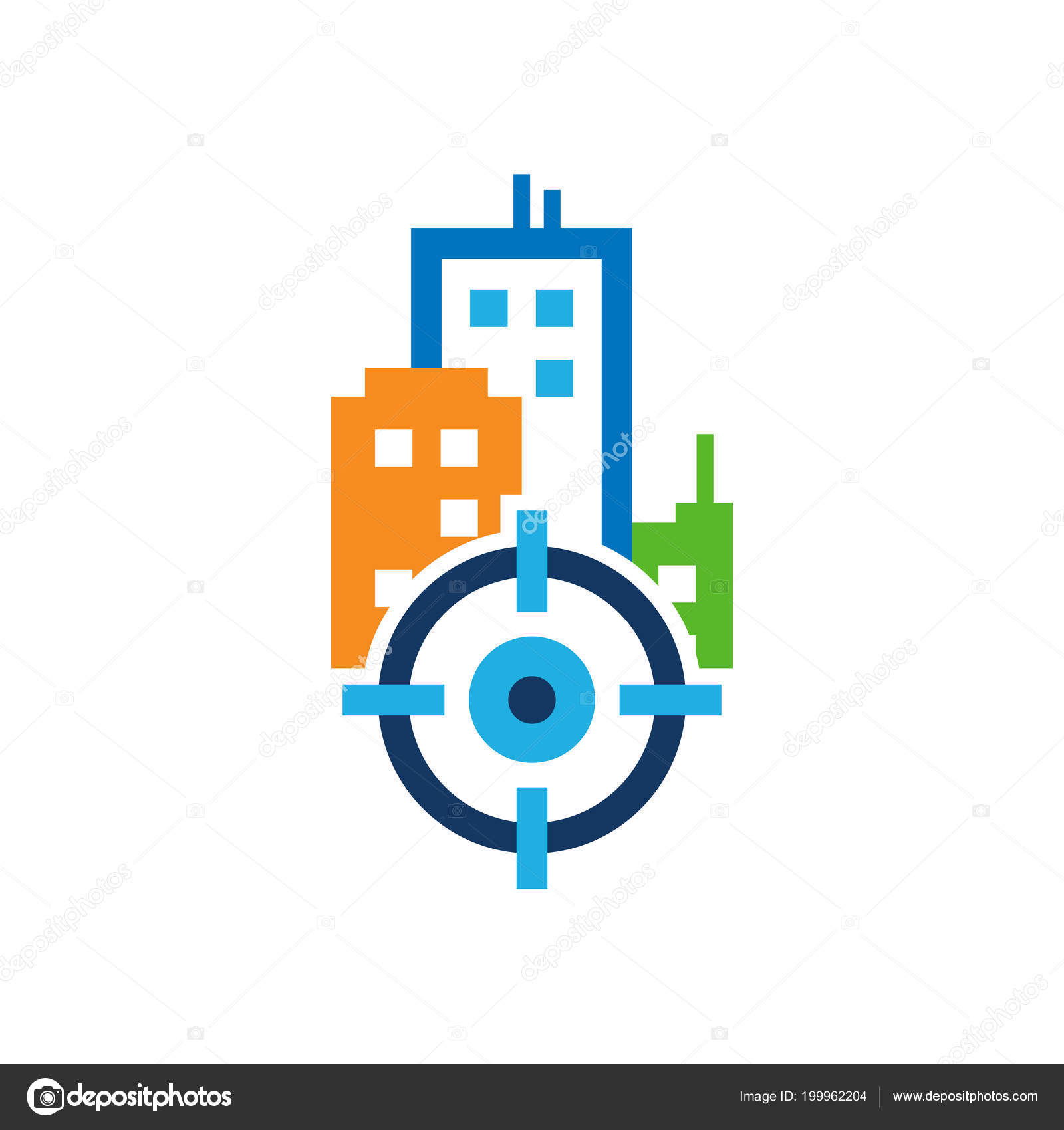 City Target Logo Icon Design Stock Vector by ©putracetol 199962204