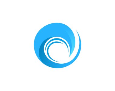 Mavi dalga Logo tasarım öğesi