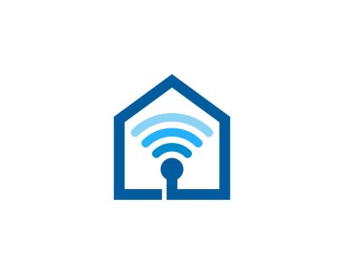 WiFi ev Logo tasarım öğesi