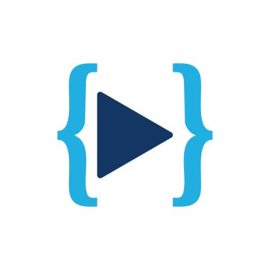 Kod Video Logo simge tasarım