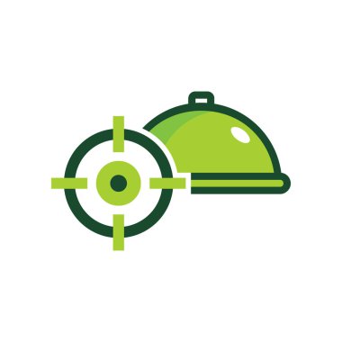 Yemek hedef Logo simge tasarım