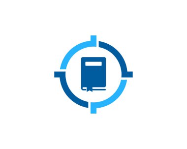 Hedef kitap simgesi Logo tasarım öğesi