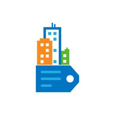 Etiket kasaba Logo simge tasarım