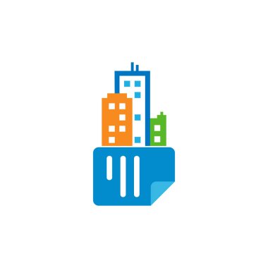 Belge kasaba Logo simge tasarım