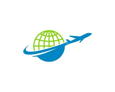 Dünya seyahat Logo tasarım şablonu