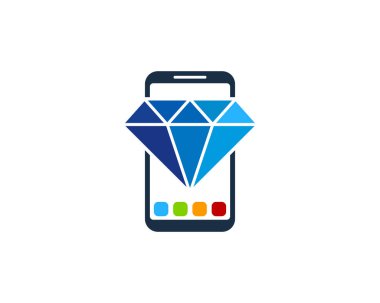 Smartphone elmas simgesi Logo tasarım öğesi