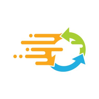 Hız Logo simgesi tasarım geri dönüşüm