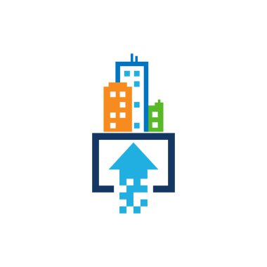 Upload kasaba Logo simge tasarım