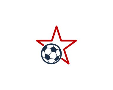 Futbol yıldız Logo tasarım öğesi