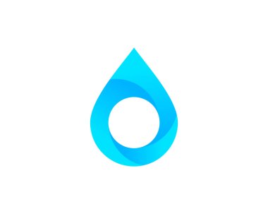 Su damla Logo Tasarım şablon öğesi