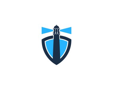 Güvenlik simgesi Logo tasarım öğesi beyaz arka plan üzerinde vektör illüstrasyon izole