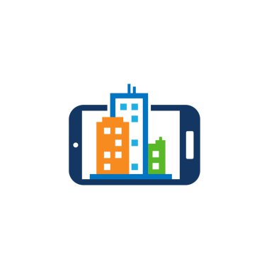 Mobil kasaba Logo simge tasarım