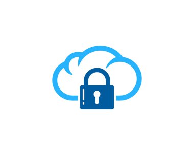 Güvenlik simgesi Logo tasarım öğesi beyaz arka plan üzerinde vektör illüstrasyon izole