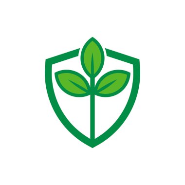 Beyaz arka plan üzerinde vektör illüstrasyon izole kalkan logo tasarımı