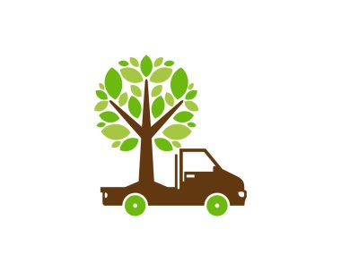 Teslimat ağaç kutsal kişilerin resmi Logo tasarım öğesi