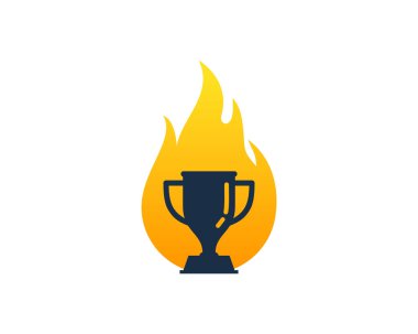 Kazanan sıcak kupa simgesi Logo tasarım öğesi