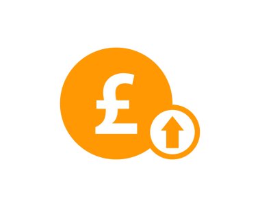 Pound Sterling artış hisse senedi simgesi Logo tasarım öğesi 