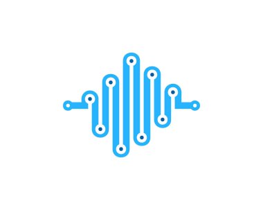 Dijital dalga Logo tasarım öğesi