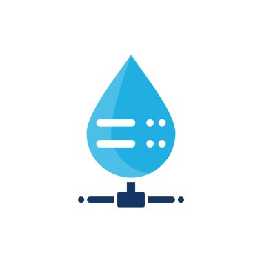 Sunucu logo simgesi tasarım su