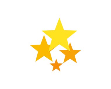 Birçok sosyal ağ simge Logo tasarım öğesi yıldız