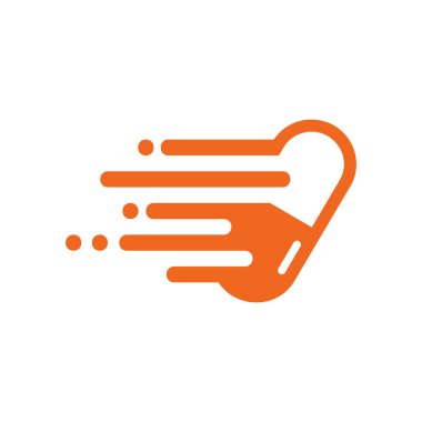 Tıp hız Logo simge tasarım