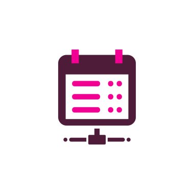 Takvim Server logo simge tasarım