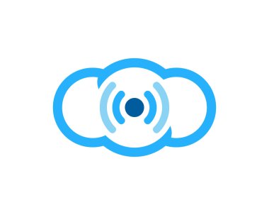 WiFi bulut Logo tasarım öğesi