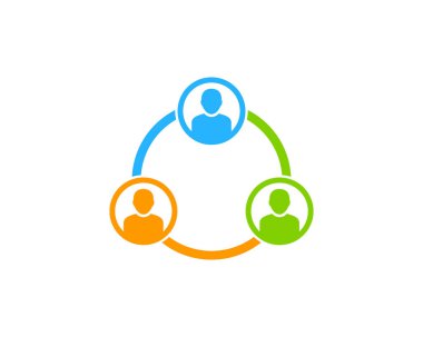 Grup sosyal ağ simge Logo tasarım öğesi