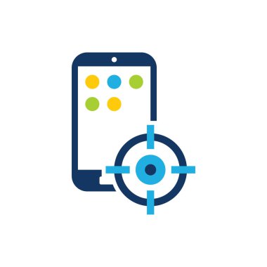 Mobil hedef Logo simge tasarım