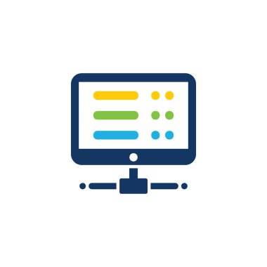 Bilgisayar sunucu logo simge tasarım