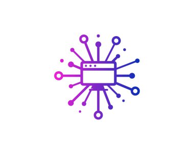 Beyaz arka plan üzerinde vektör illüstrasyon izole simgesi logo tasarım paylaşmak