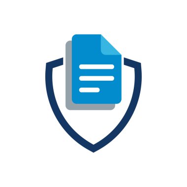 Beyaz arka plan üzerinde vektör illüstrasyon izole kalkan logo tasarımı