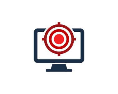 Bilgisayar hedef simgesini Logo tasarım öğesi