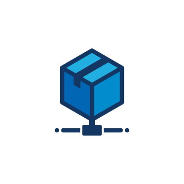 Sunucu logo simgesi tasarım kutusu