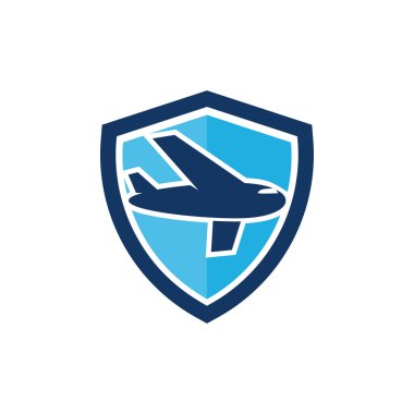 Beyaz arka plan üzerinde vektör illüstrasyon izole kalkan logo tasarımı