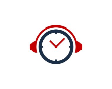 Müzik zamanı simgesi Logo tasarım öğesi
