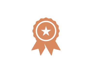 Kazanan bronz rozet simge Logo tasarım öğesi